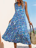 Printed Tiered Maxi Dress