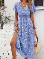 Floral Wrap Maxi Dress