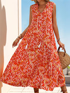 Printed Tiered Maxi Dress