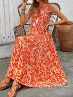 Printed Tiered Maxi Dress