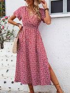 Floral Wrap Maxi Dress