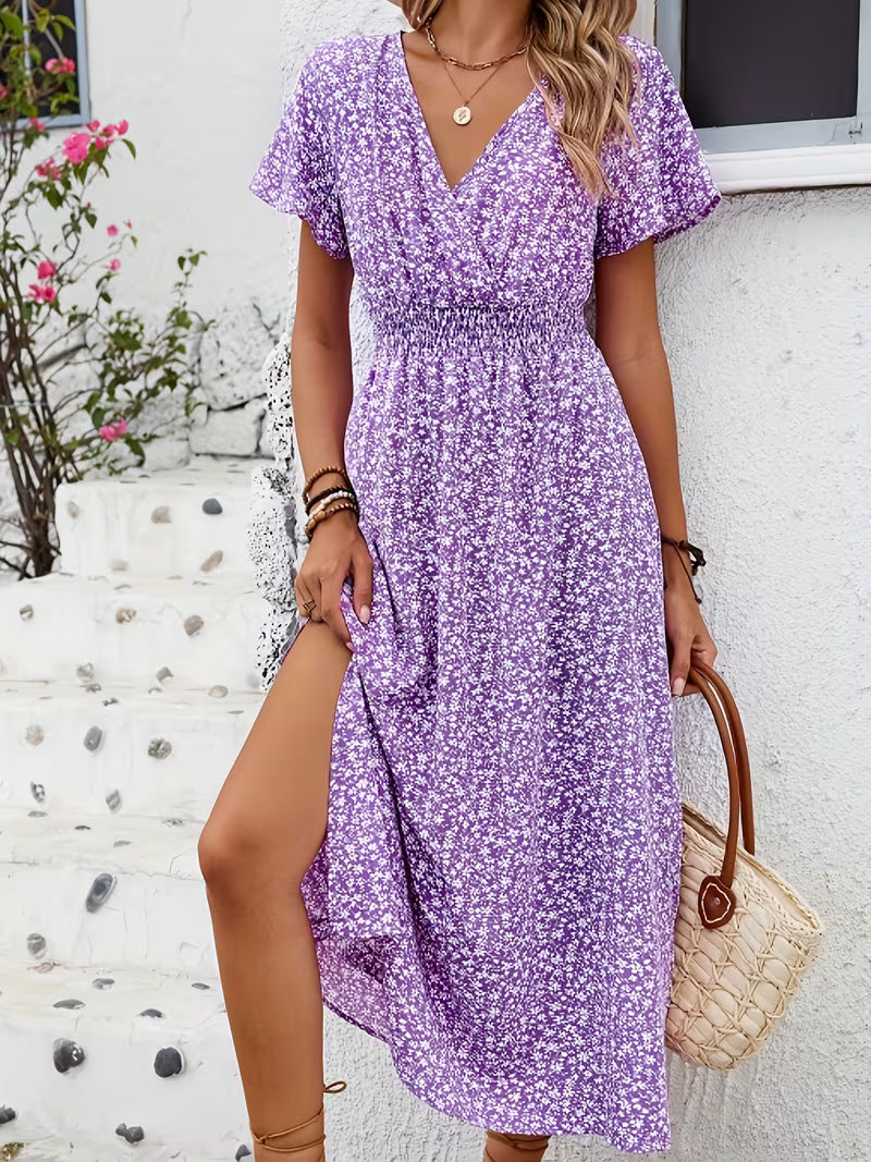 Floral Wrap Maxi Dress
