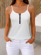 Zip Front Cami Top