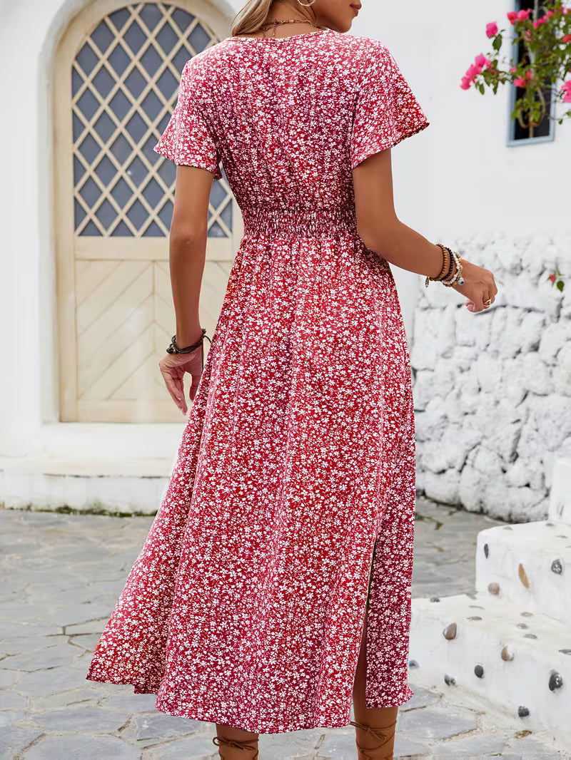 Floral Wrap Maxi Dress