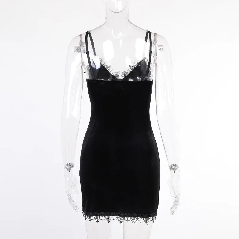 Gothic Lace Mini Dress