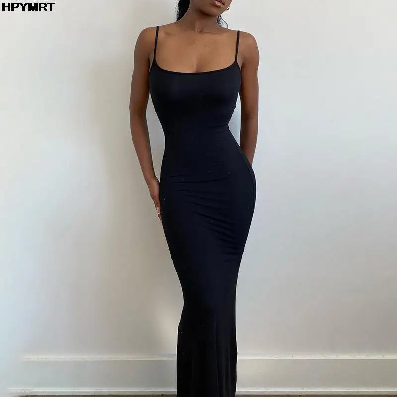Backless Maxi Slip Dress