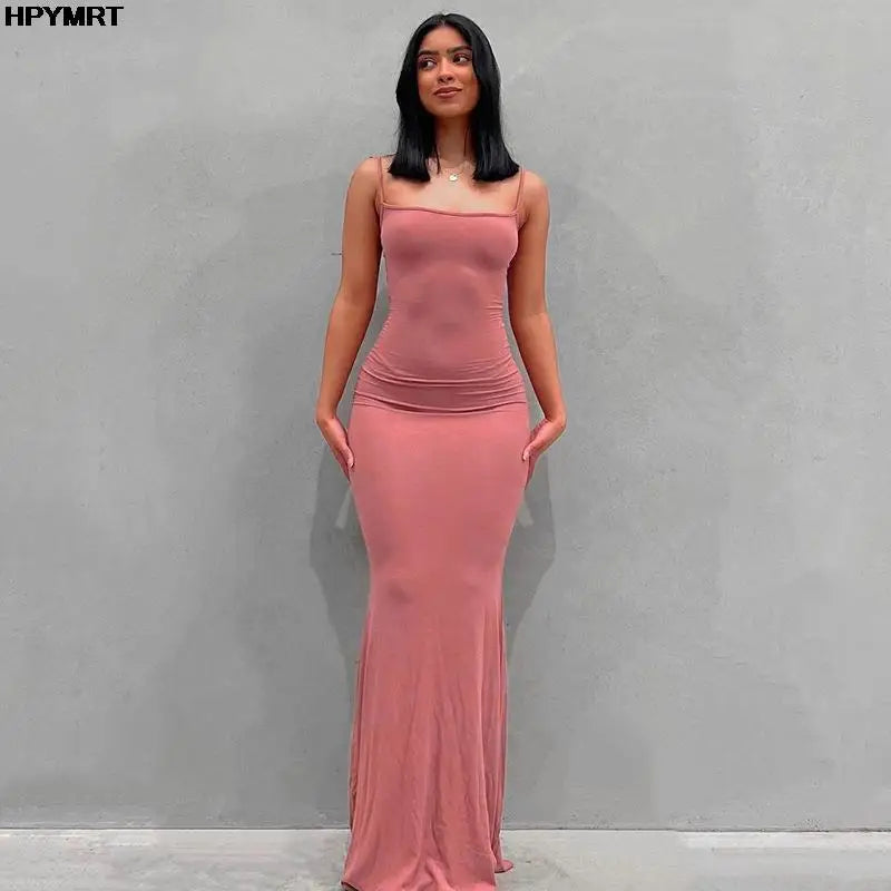 Backless Maxi Slip Dress