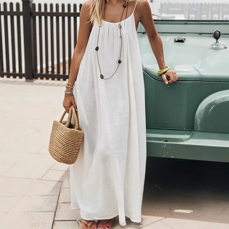 Backless Flowy Maxi Dress