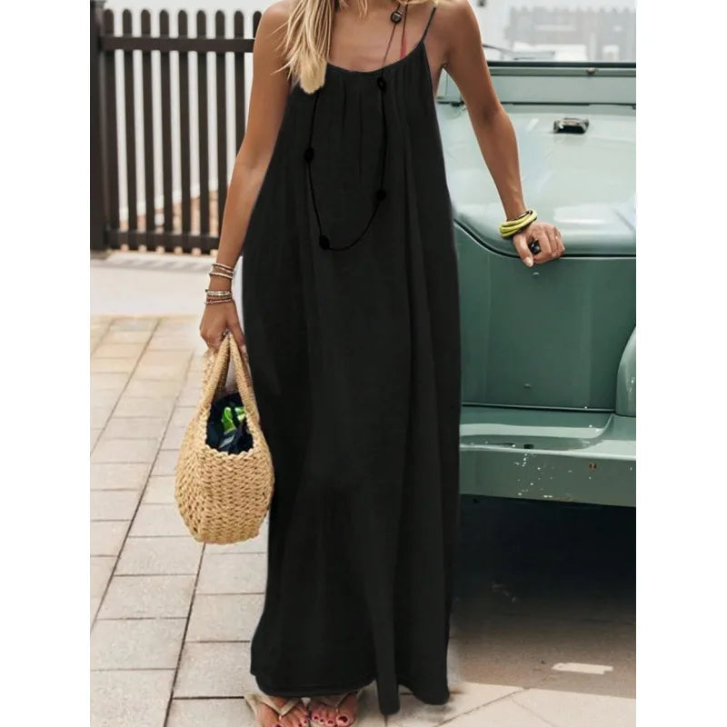 Backless Flowy Maxi Dress