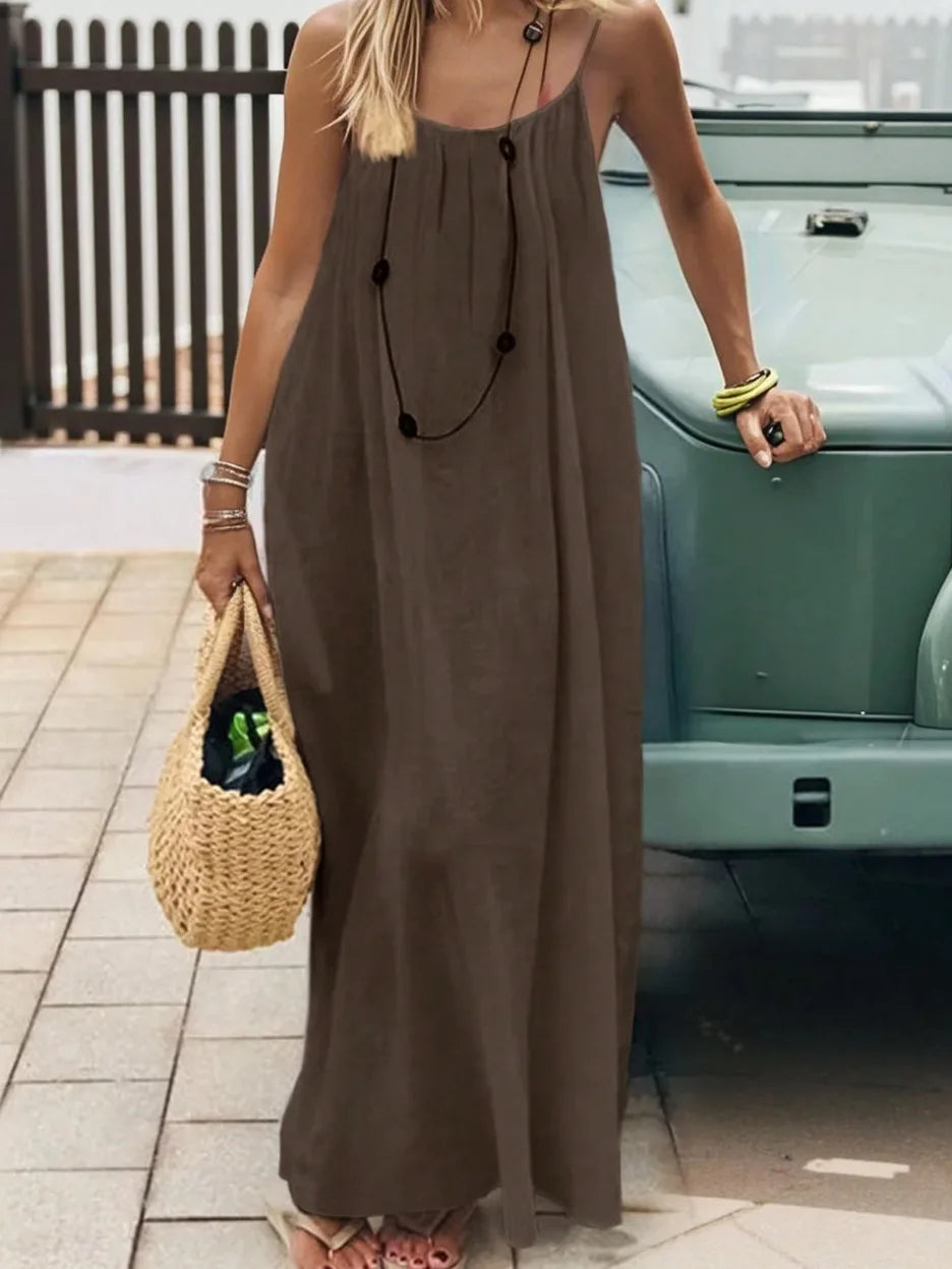 Backless Flowy Maxi Dress