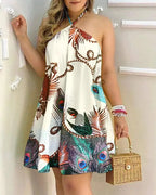 Floral Halter Neck Dress