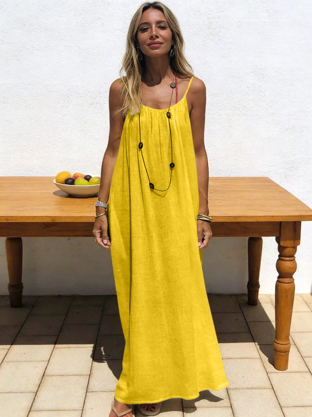 Backless Flowy Maxi Dress