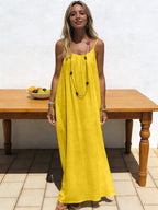 Backless Flowy Maxi Dress
