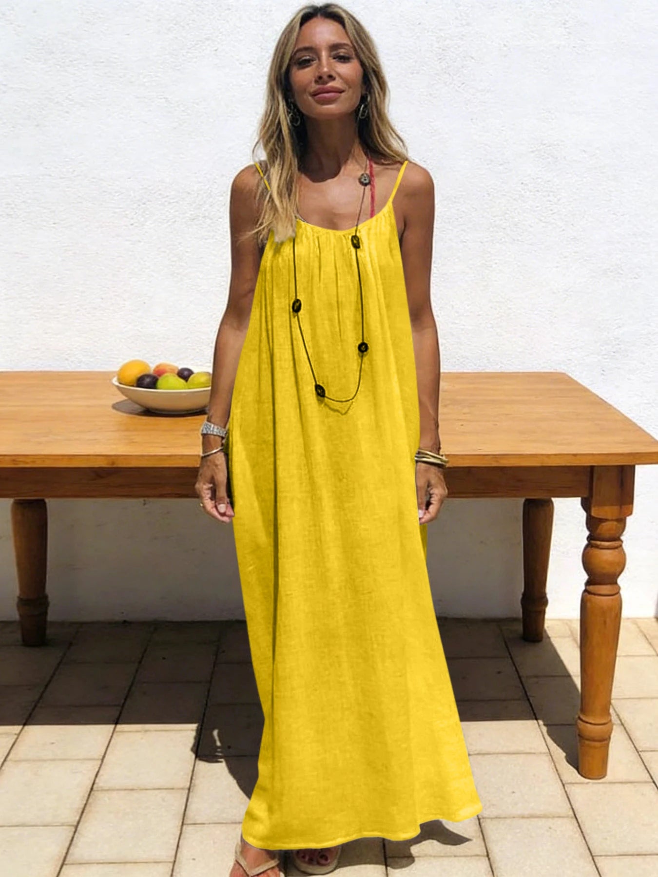 Backless Flowy Maxi Dress