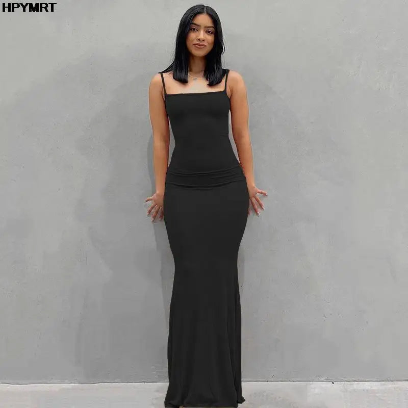 Backless Maxi Slip Dress