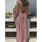 Backless Flowy Maxi Dress