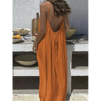 Backless Flowy Maxi Dress