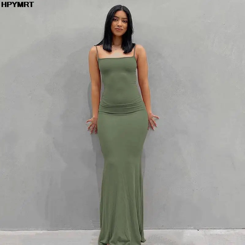 Backless Maxi Slip Dress