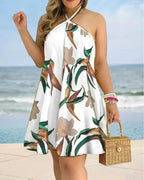 Floral Halter Neck Dress