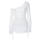 Mesh Ruched Mini Dress